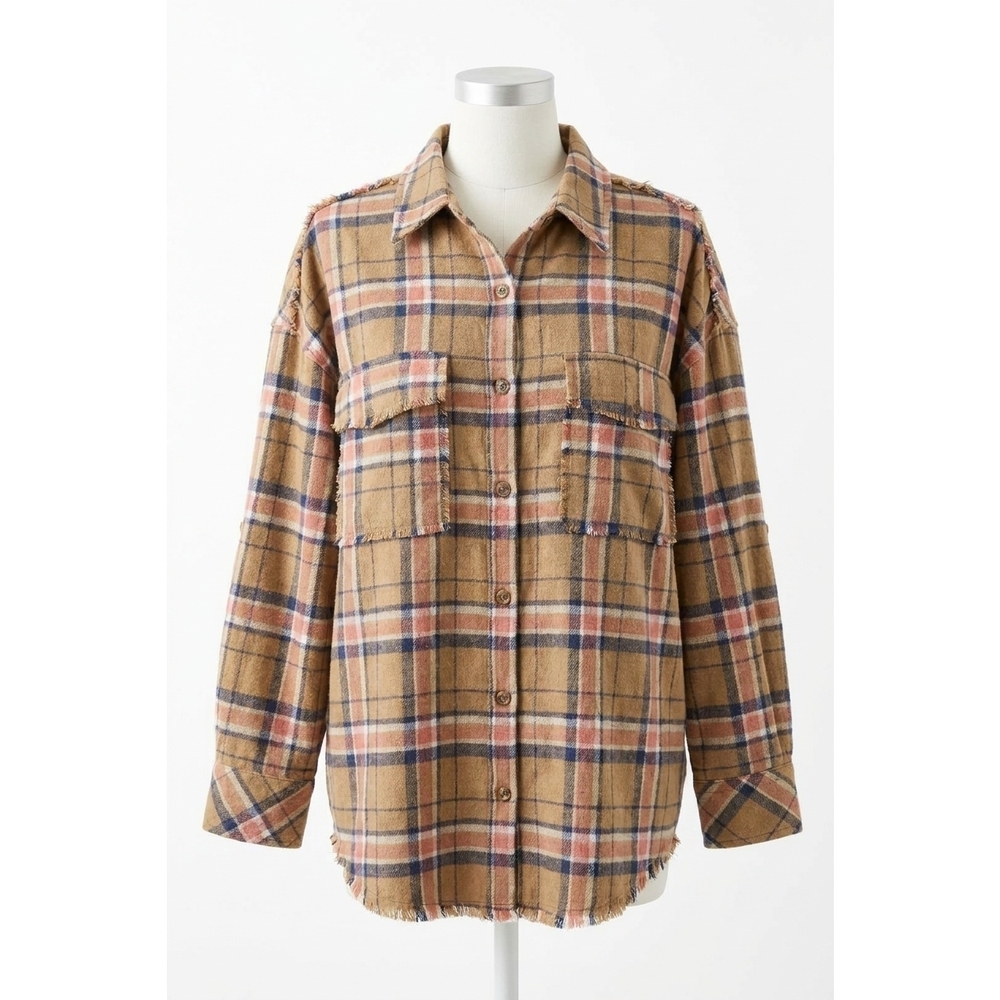 NEW ENTRO women's felix button down shirt in rust - Picture 1 of 2